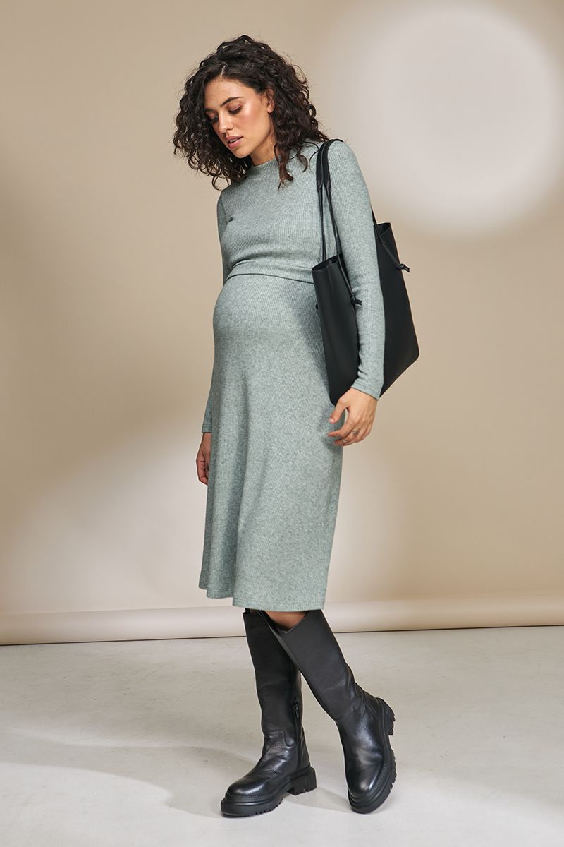 Жіноча сукня для вагітних та годуючих, оливковый, S, 102 см, 58,7 см, 75,6 см, 81,8 см, 101,6 см