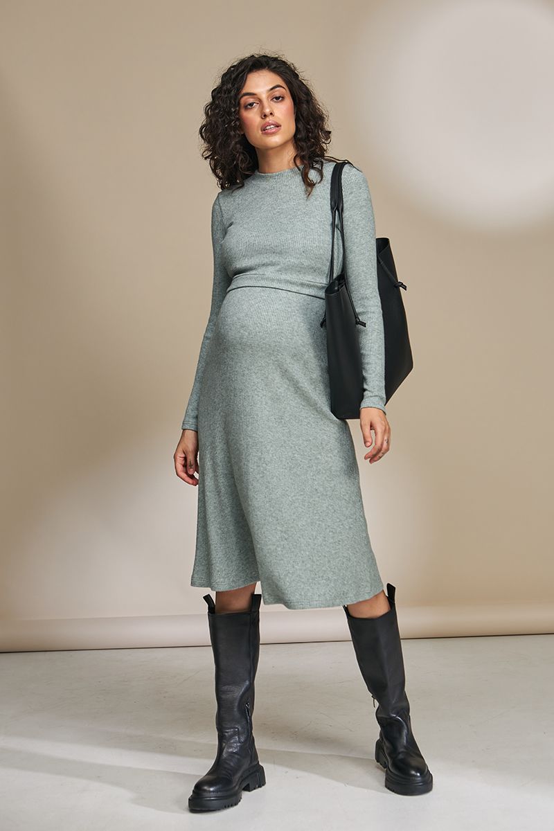 Жіноча сукня для вагітних та годуючих, оливковый, S, 102 см, 58,7 см, 75,6 см, 81,8 см, 101,6 см