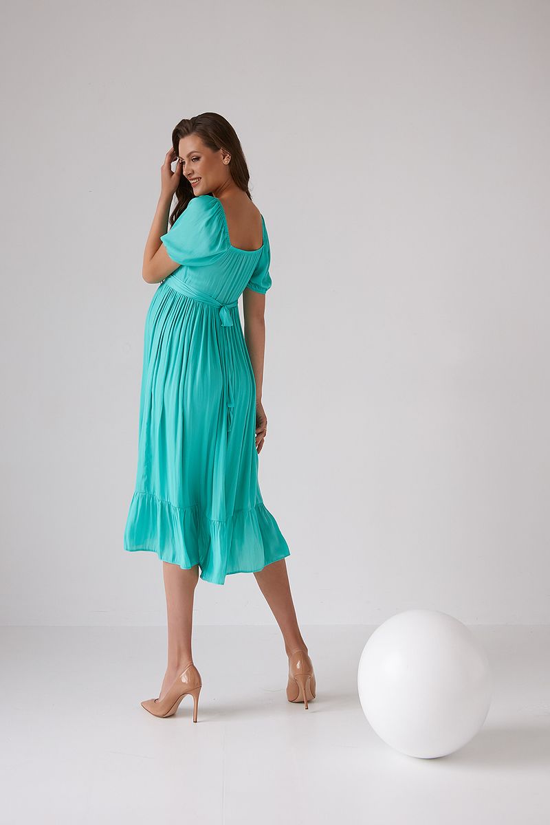 Платье для беременных зеленое