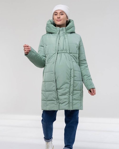 Стильне зимове пальто 2 в 1 для вагітних із додатковою вставкою для живота., S