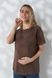 Базовая футболка для беременных и кормящих Goldie шоколадная