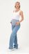 Прямые джинсы для беременных., Голубой, 38