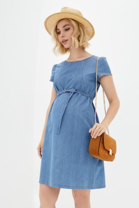 Платье для беременных и кормящих джинсовое