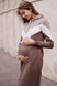 Платье для беременных и кормящих коричневое
