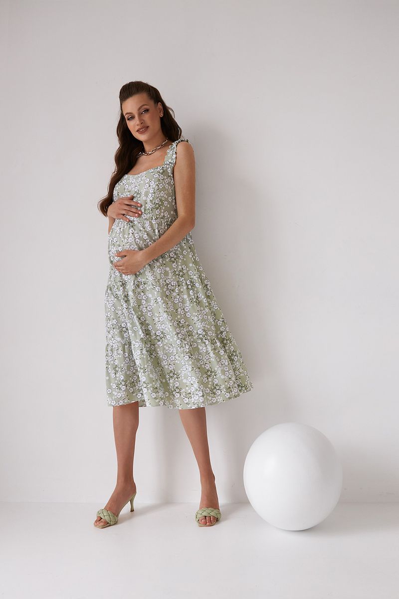 Сукня для вагітних і годуючих фісташкова