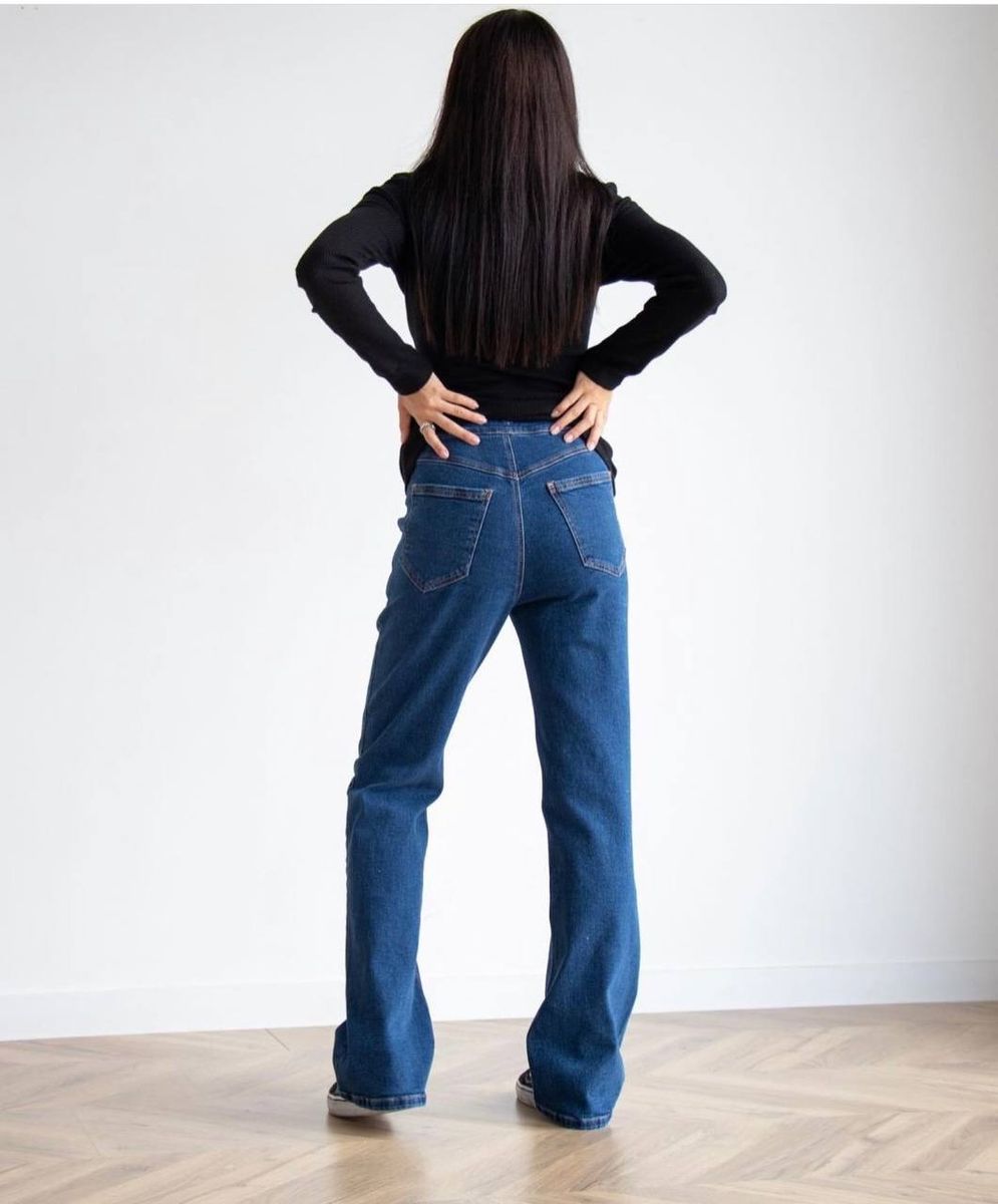 Прямые джинсы для беременных., синий, 38