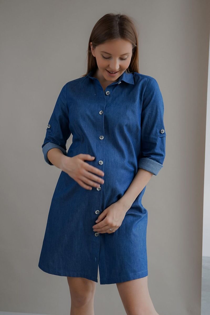 Сукня для вагітних синя