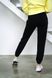 Теплые спортивные брюки с начесом в черном цвете., Черный, S