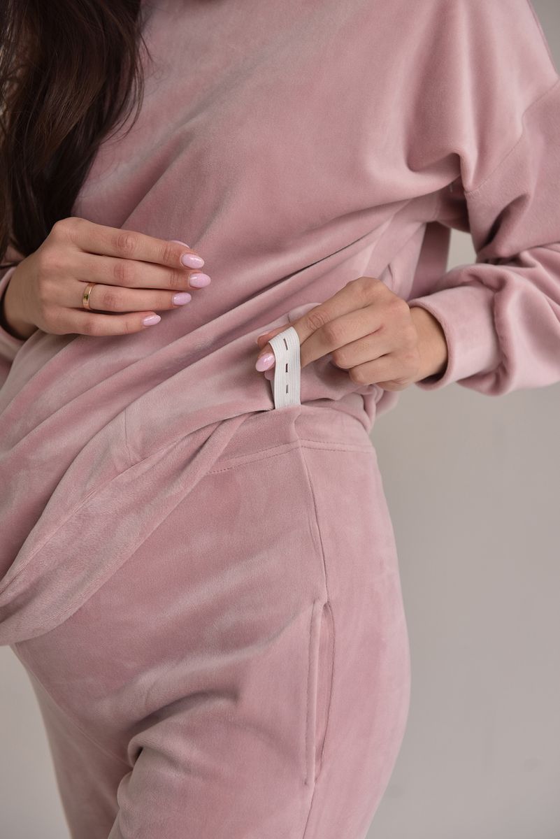 Спортивный костюм для кормления и беременных розовый, Розовый, S
