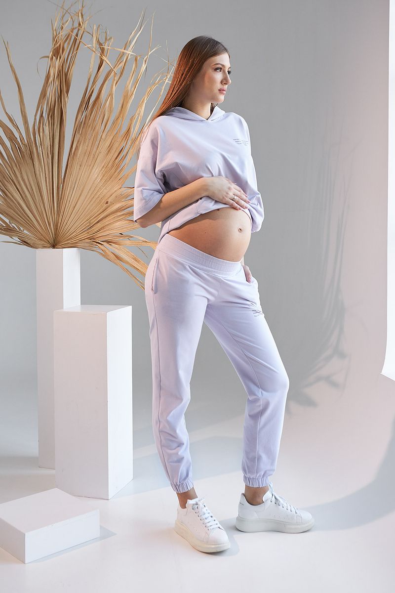 Спортивный костюм для беременных и кормящих лавандовый