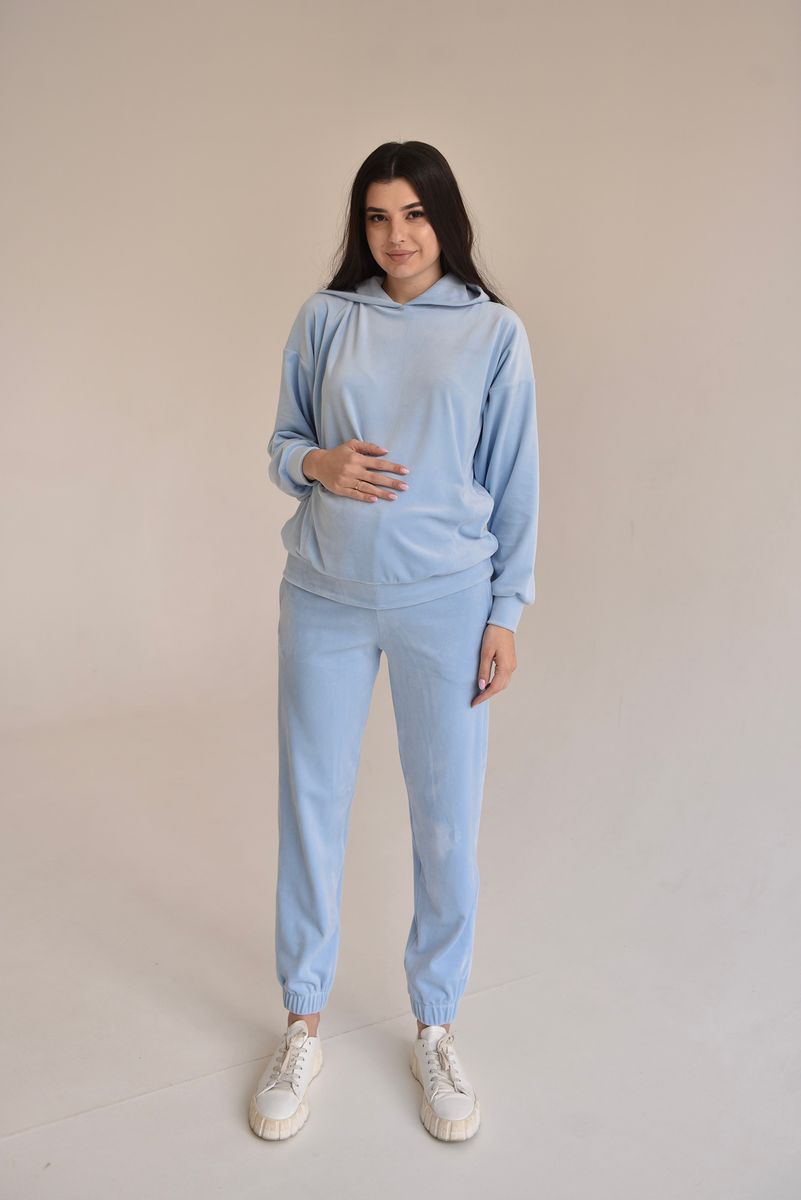 Спортивний костюм для годування та вагітних блакитний, Блакитний, S