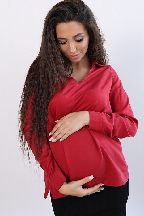 Блуза для беременных красная