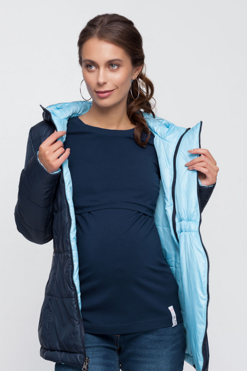 Куртка для вагітних синя