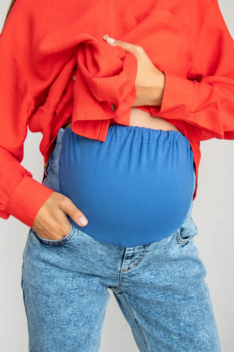Джинсы для беременных голубые