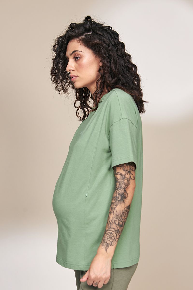 Стильная трикотажная футболка для беременных и кормящих MUSE NR-33.014, S, 62 см, 15,1 см, 103 см, 104,2 см, 104 см