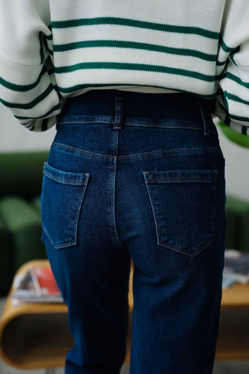 Стильные джинсы Мом для беременных, синий, 36