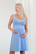Комплект халат и сорочка для беременных и кормящих светло-синий