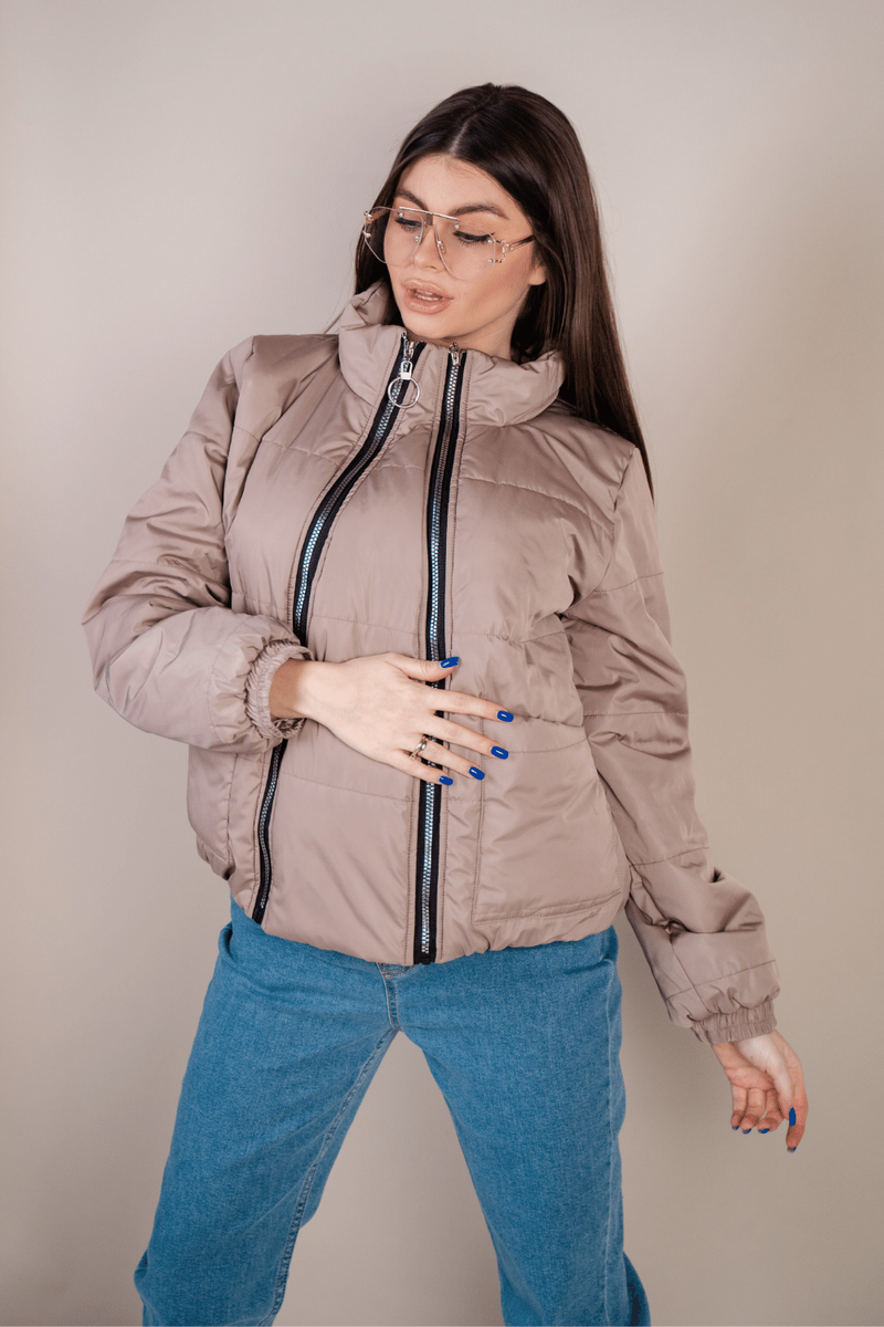 Куртка для беременных и кормящих бежевая