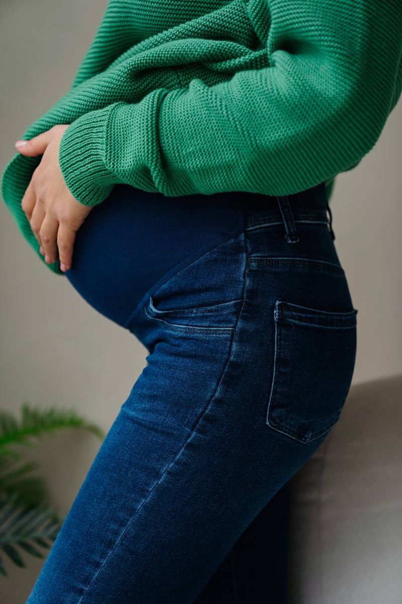 Синие джинсы skinny для беременных, синий, 36