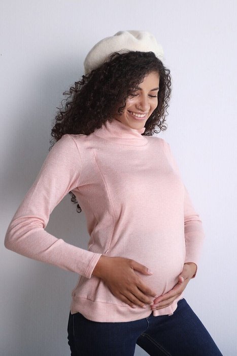 Джемпер для вагітних і годуючих рожевий