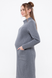 Платье для беременных и кормящих серое