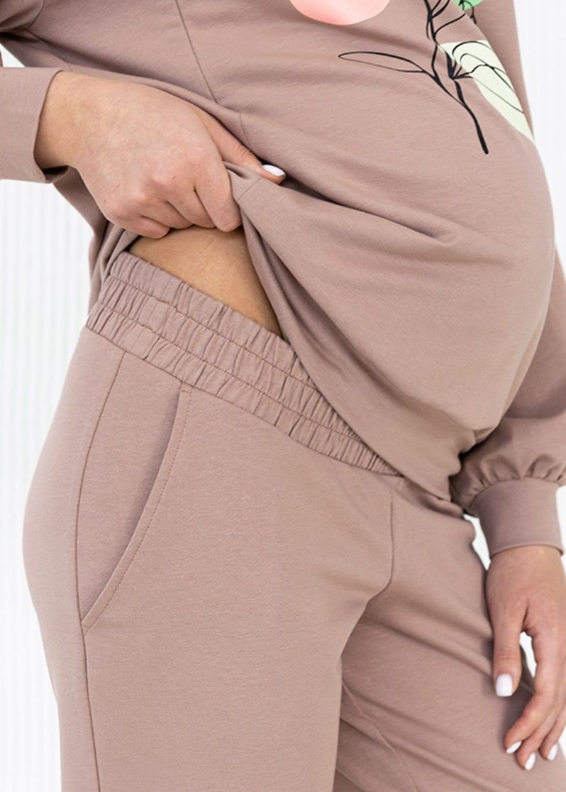 Спортивный костюм для беременных и кормящих бежевый