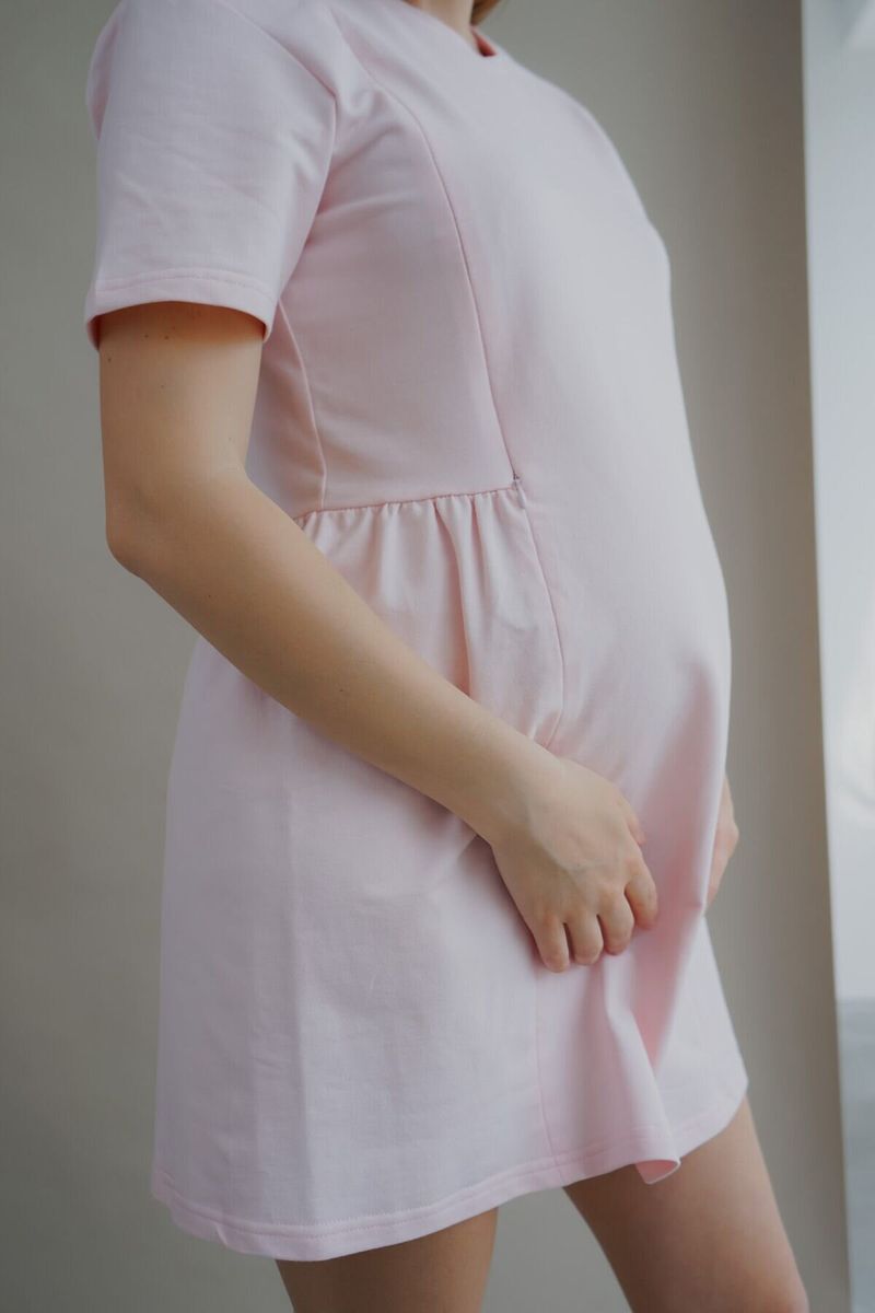 Сукня для вагітних і годуючих персиковий