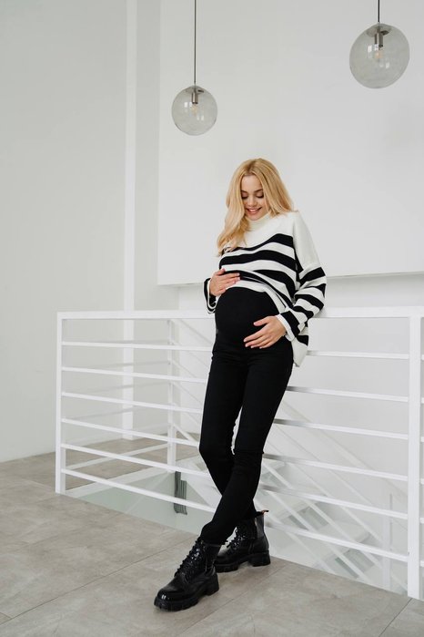 Черные джинсы skinny для беременных, Черный, 36