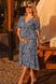 Платье на запа́х с воланами для беременных и кормящих синее