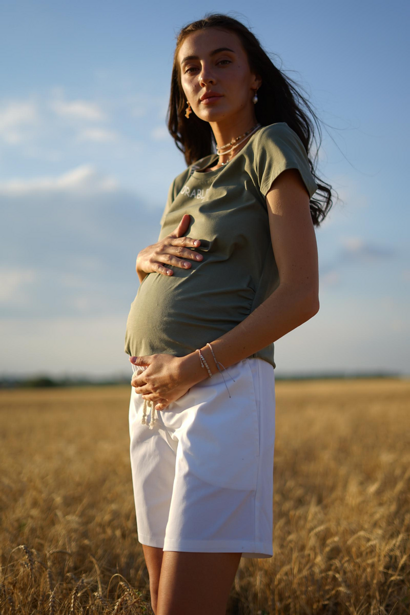Шорты для беременных белые
